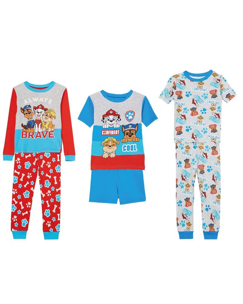 Nickelodeon Boys' Paw Patrol 6-piece Snug-fit Cotton Matching Pajama Set