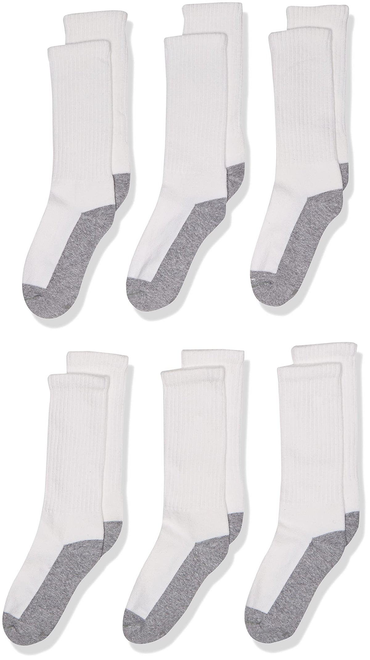 Jefferies Socks Seamless Toe Athletic Crew Socks 6-pack