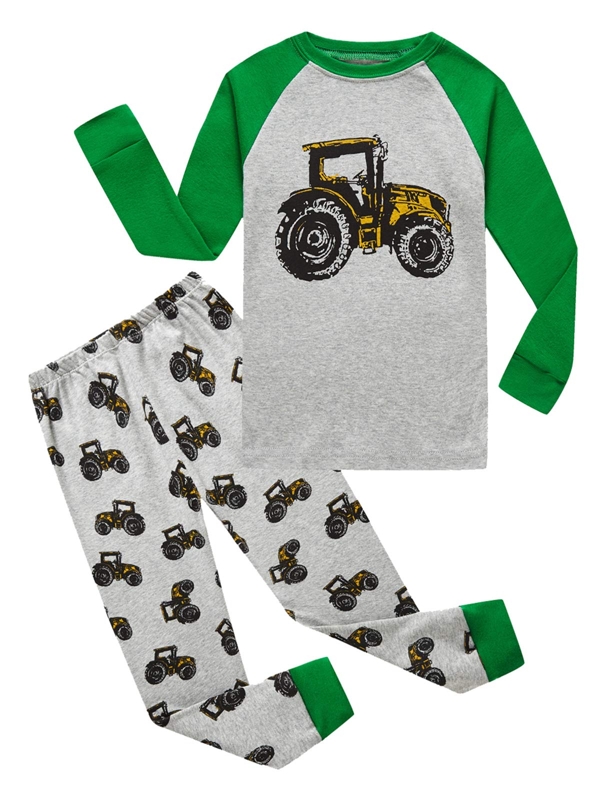 Family Feeling Kids & Toddler Boys Pajamas 2 Piece Pjs Set 100% Cotton Sleepwear
