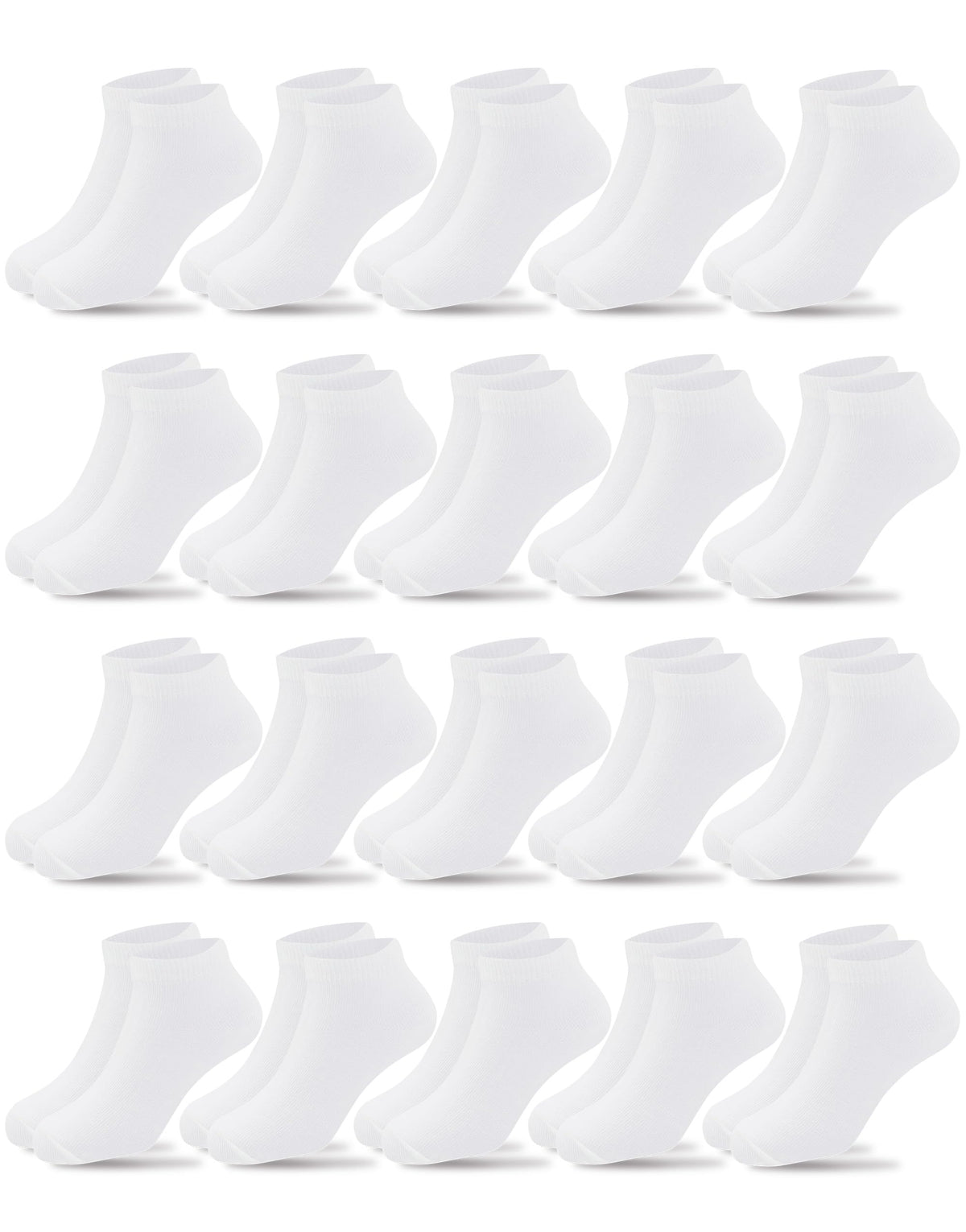 Duufin Kids Socks 20 Pairs Ankle Socks for Kids Boys Girls 4-15 Years Old