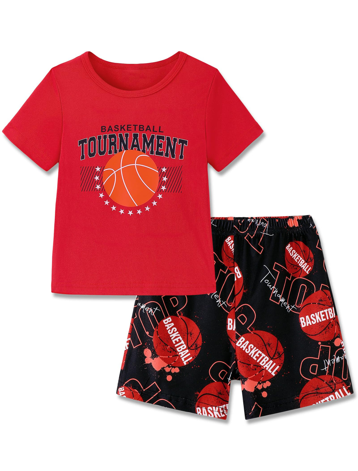 Mikrdoo Boys Pajamas Short Sleeve Summer PJs 2 Piece Sleepwear for Kids Size 2-14 Years