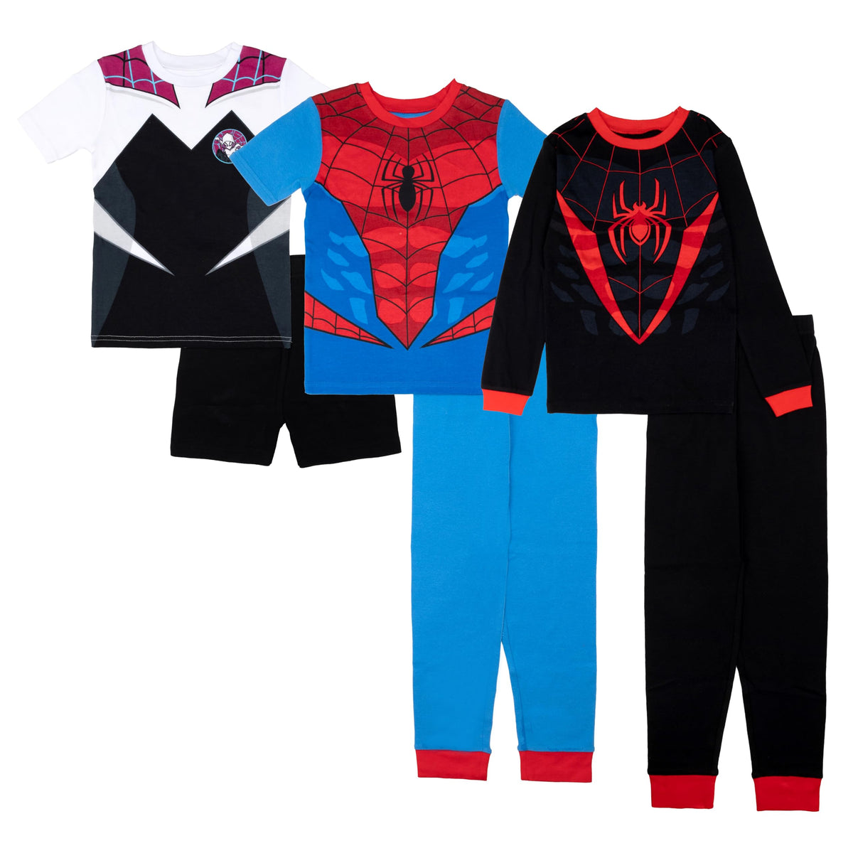 Marvel Boys' 6-piece Snug-fit Cotton Pajama Set, Soft & Cute for Kids, Comfortable Nightwear