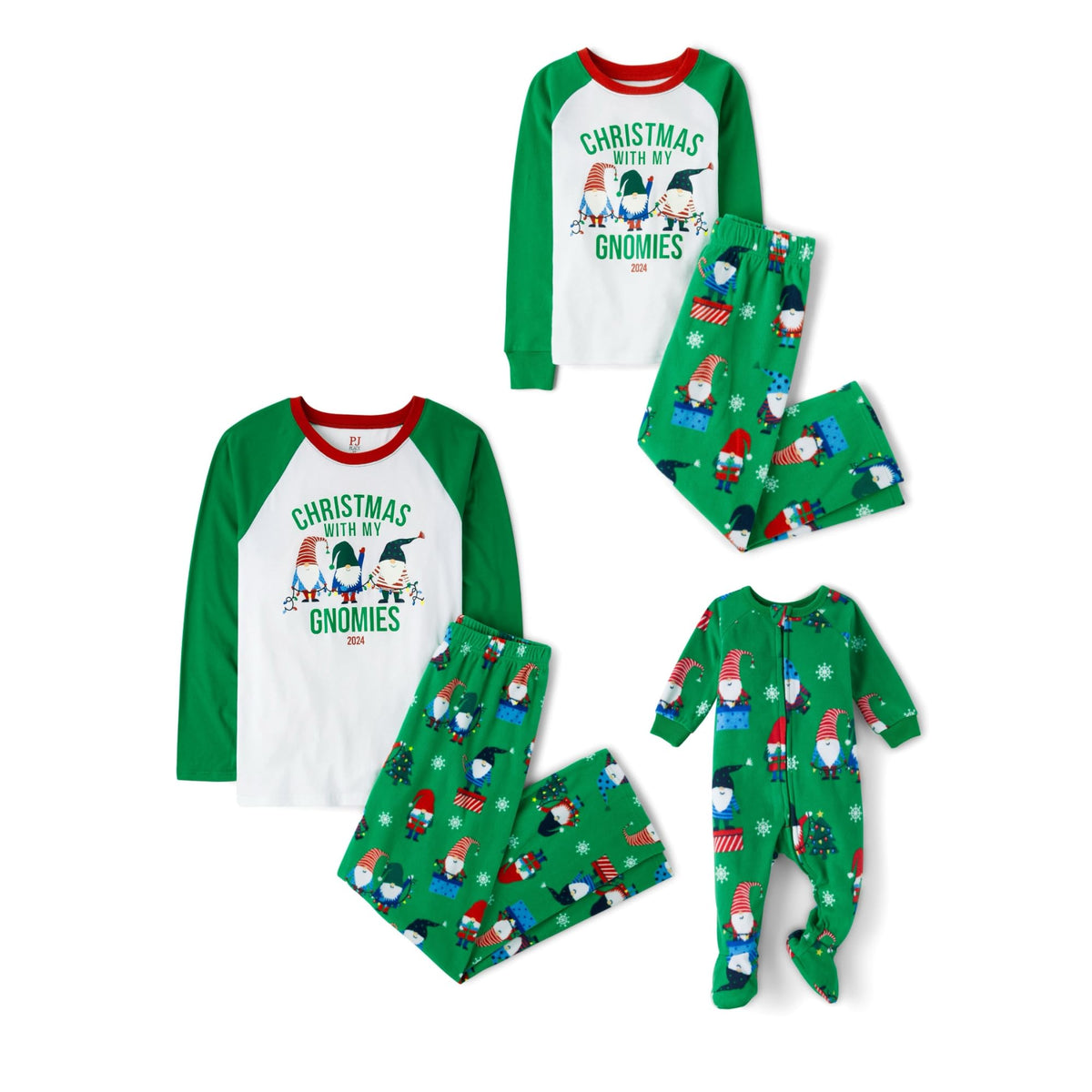 The Children's Place Family Matching Holiday Long Sleeve Pajama Sets, Fleece