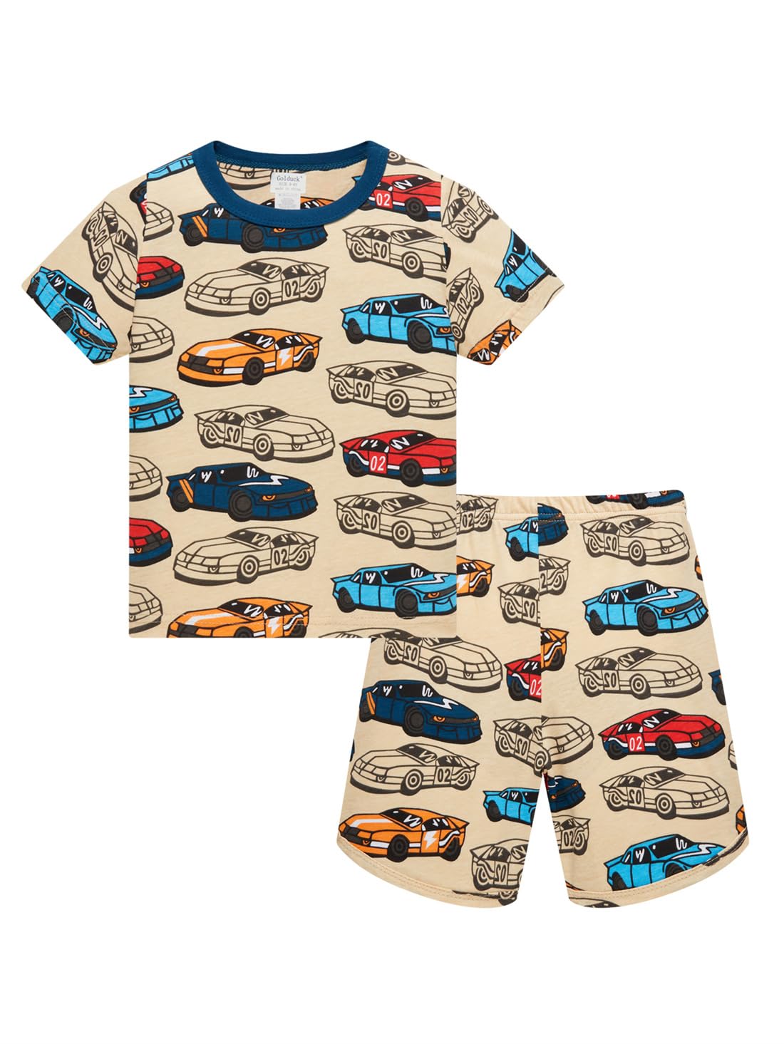 Kids Boys' Pajama Set Short Sleeve T-Shirt+Shorts Car Fire Truck Cartoon Print Little Kid 100% cotton clothing