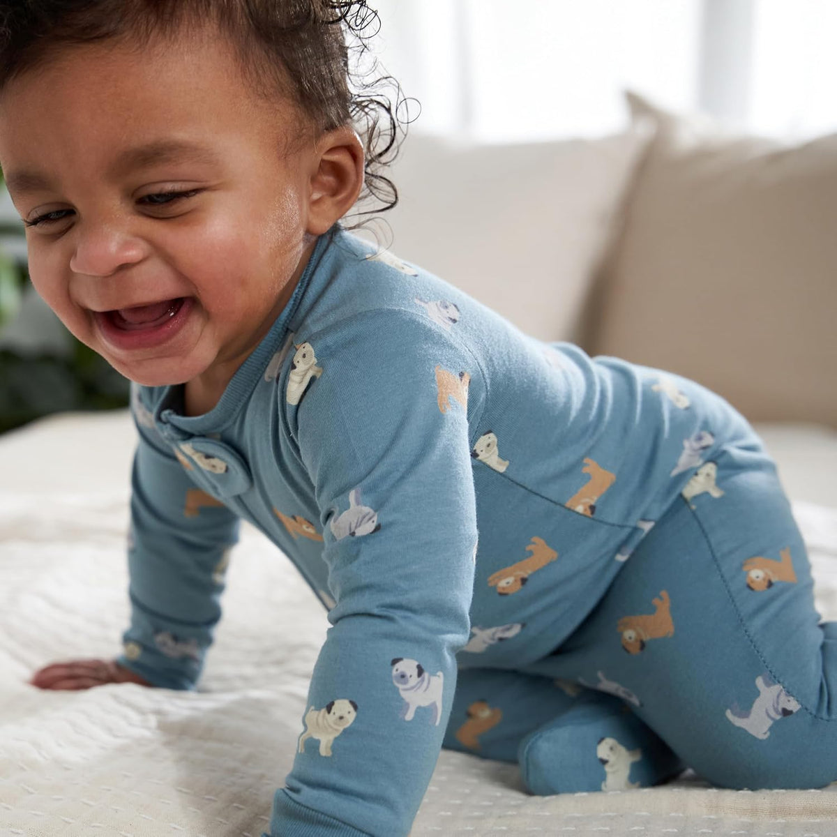 Gerber Baby Boys' 4-Pack Sleep 'N Play Footie, Dogs, Newborn