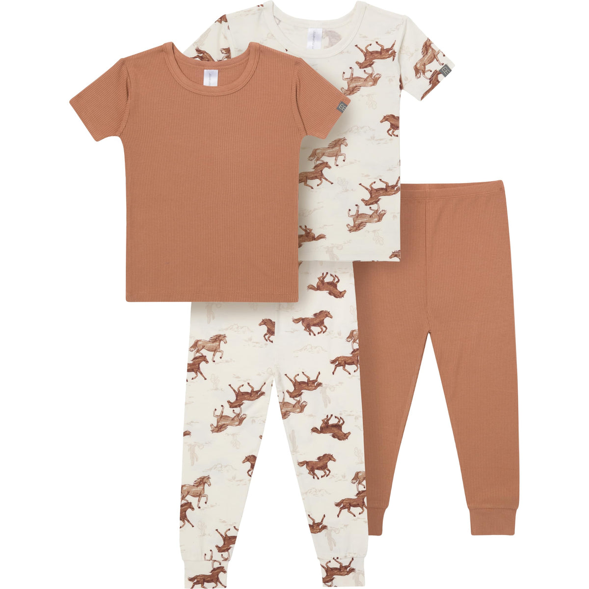 MODERNMOMENTS Baby Viscose 4-piece Tight Fitting Pajama Sets