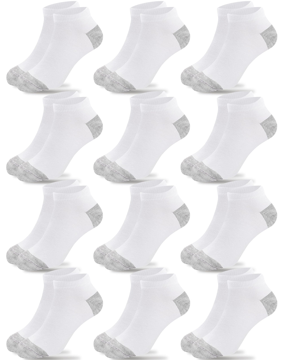 Duufin 12 Pairs Kids Socks Boys Girls Unisex Low Cut Ankle Socks for Kids