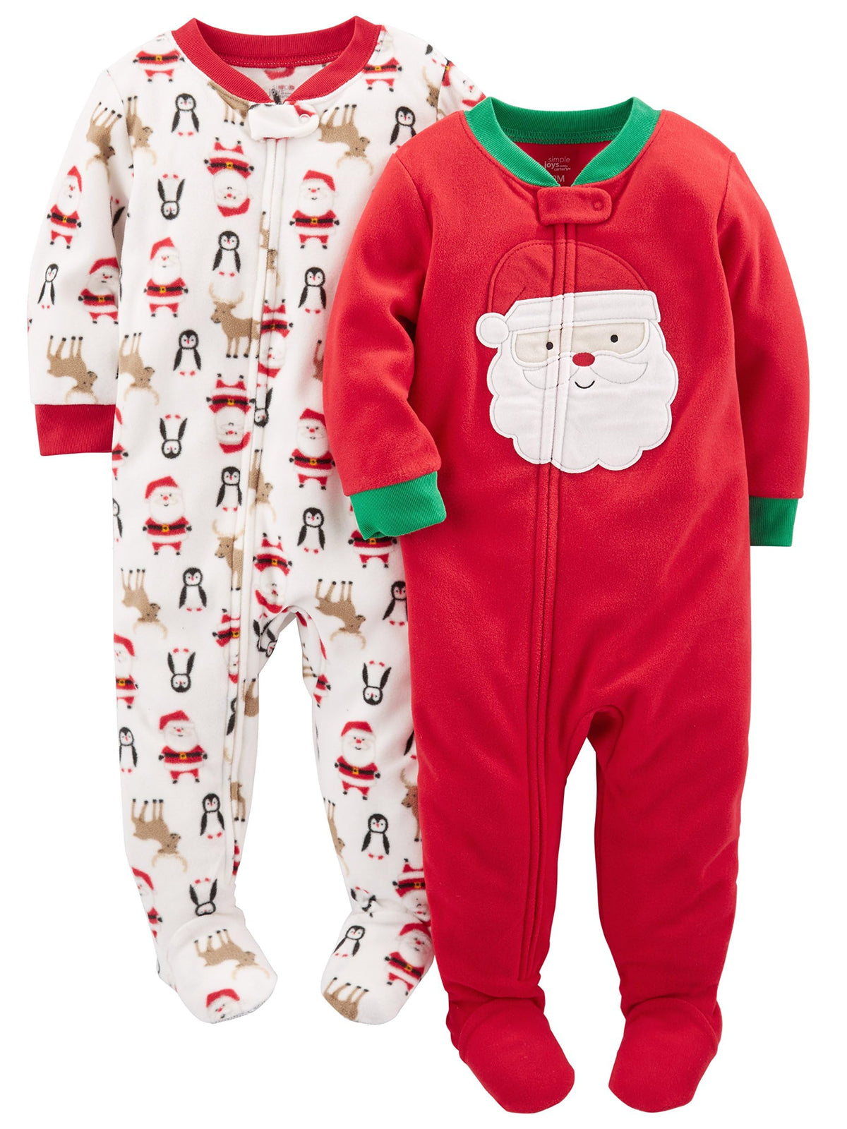 Simple Joys by Carter's Unisex Child Holiday Loose-fit Flame Resistant Fleece Footed Pajamas