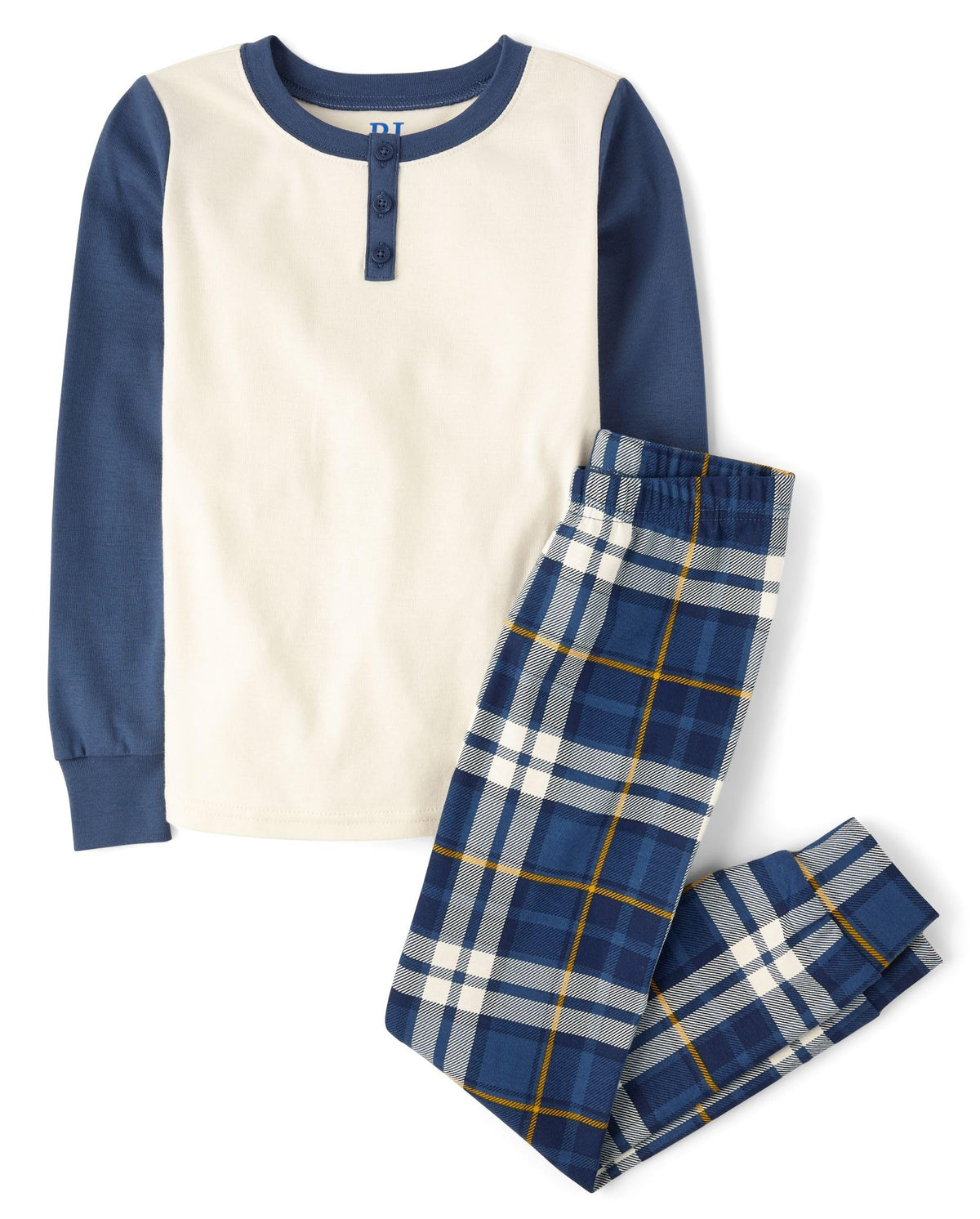 The Children's Place Boys' 100% Cotton Long Sleeve Top and Pants, 2 Piece Pajama Set