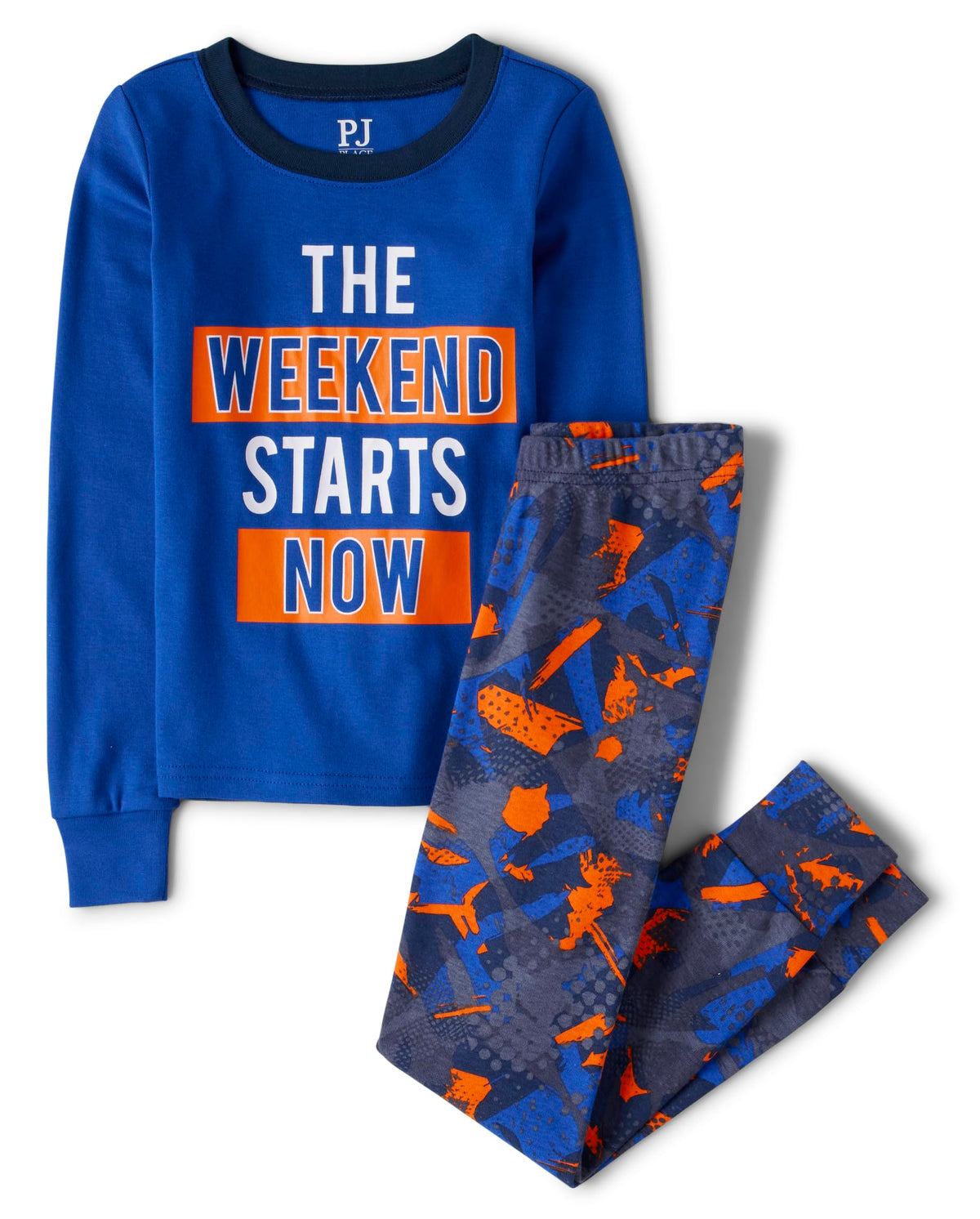 The Children's Place Boys' 100% Cotton Long Sleeve Top and Pants,2 Piece Pajama Set