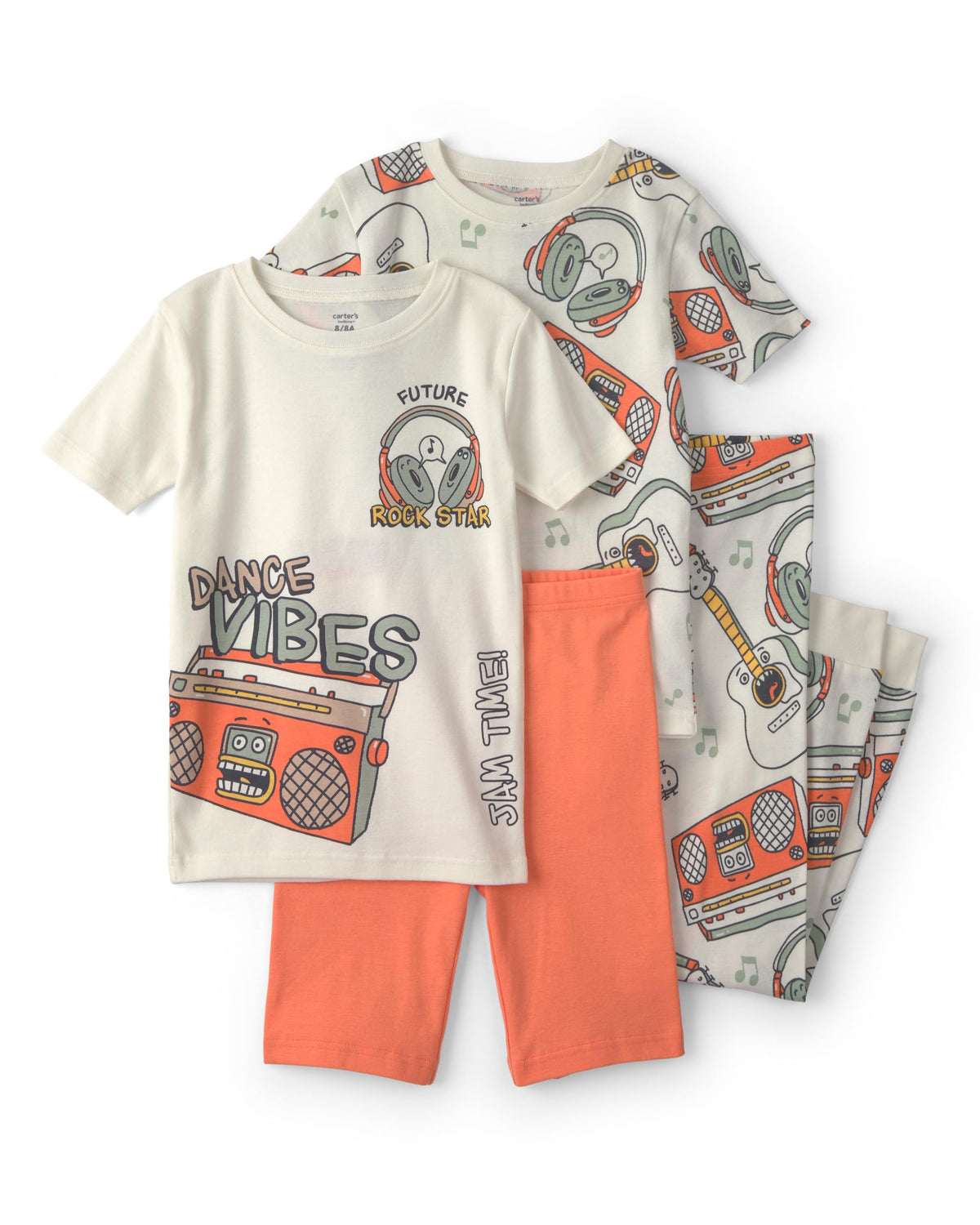 Carter's Boys' 4-piece Tight Fit Cotton Pajama Set