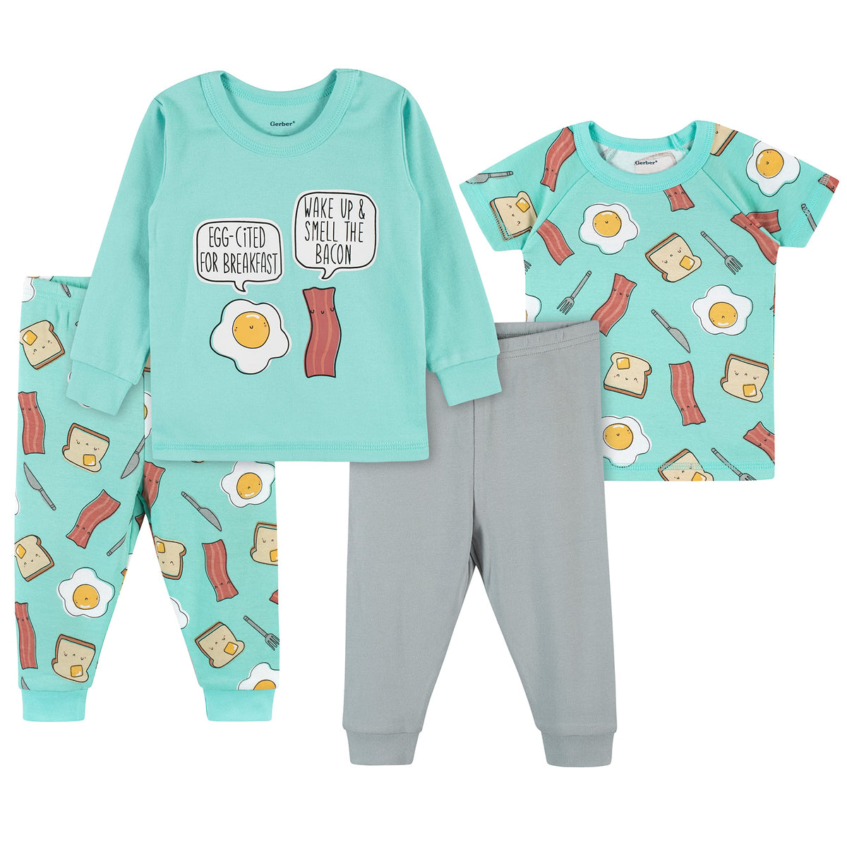 Gerber Baby Boys 4 Piece Pajama Set