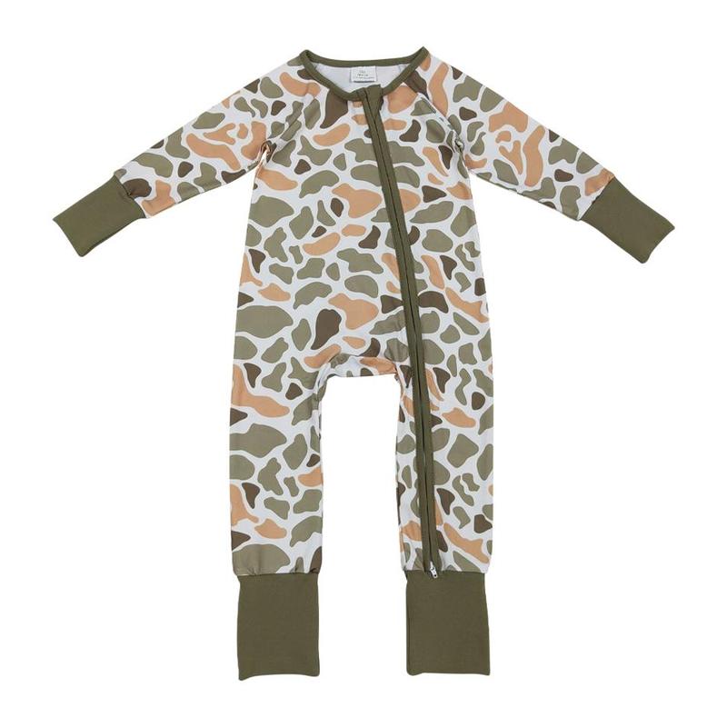 Toddler Boys' 2-Piece Camouflage Sleepwear - Long Sleeve Crew Neck Pyjama Set, Soft Cotton Blend, Hunting Season Outfit, Cozy - Sizes 3-6m, 6-12m, 2t, 3t, Two-Pieces