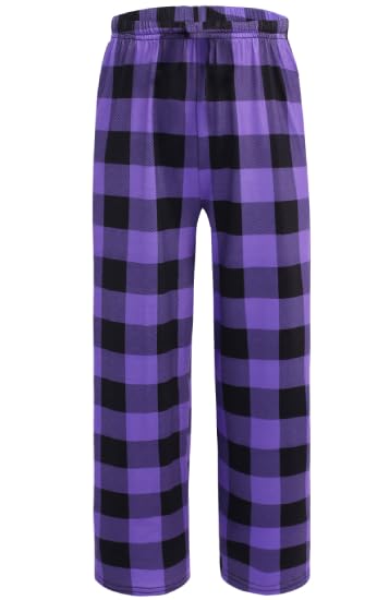 Ekouaer Boys Pajama Pants Plaid Bottoms Comfy Elastic Waist Pjs Bottoms