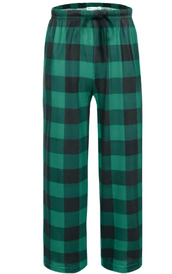 Ekouaer Boys Pajama Pants Plaid Bottoms Comfy Elastic Waist Pjs Bottoms