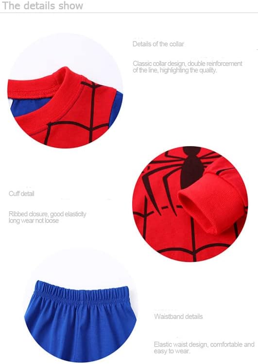 Toddler Boys Long Sleeve Rocket Dinosaur Pajamas Sets Pjs Cotton Sleepwear Infant Kids