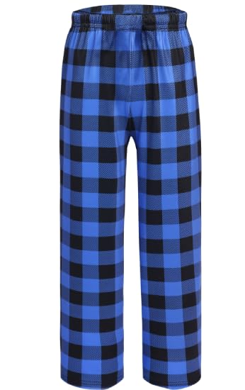 Ekouaer Boys Pajama Pants Plaid Bottoms Comfy Elastic Waist Pjs Bottoms