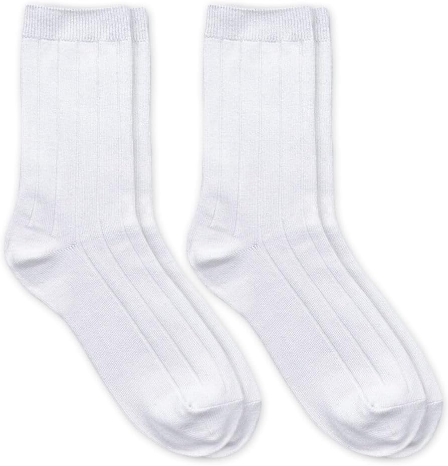 Jefferies Socks Boy's Rayon Derived From Bamboo School Uniform Ribbed Crew Socks 2 Pair Pack