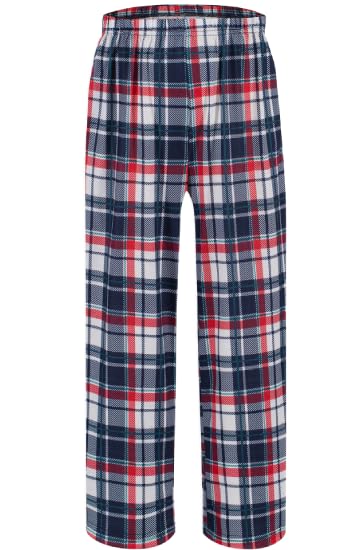 Ekouaer Boys Pajama Pants Plaid Bottoms Comfy Elastic Waist Pjs Bottoms