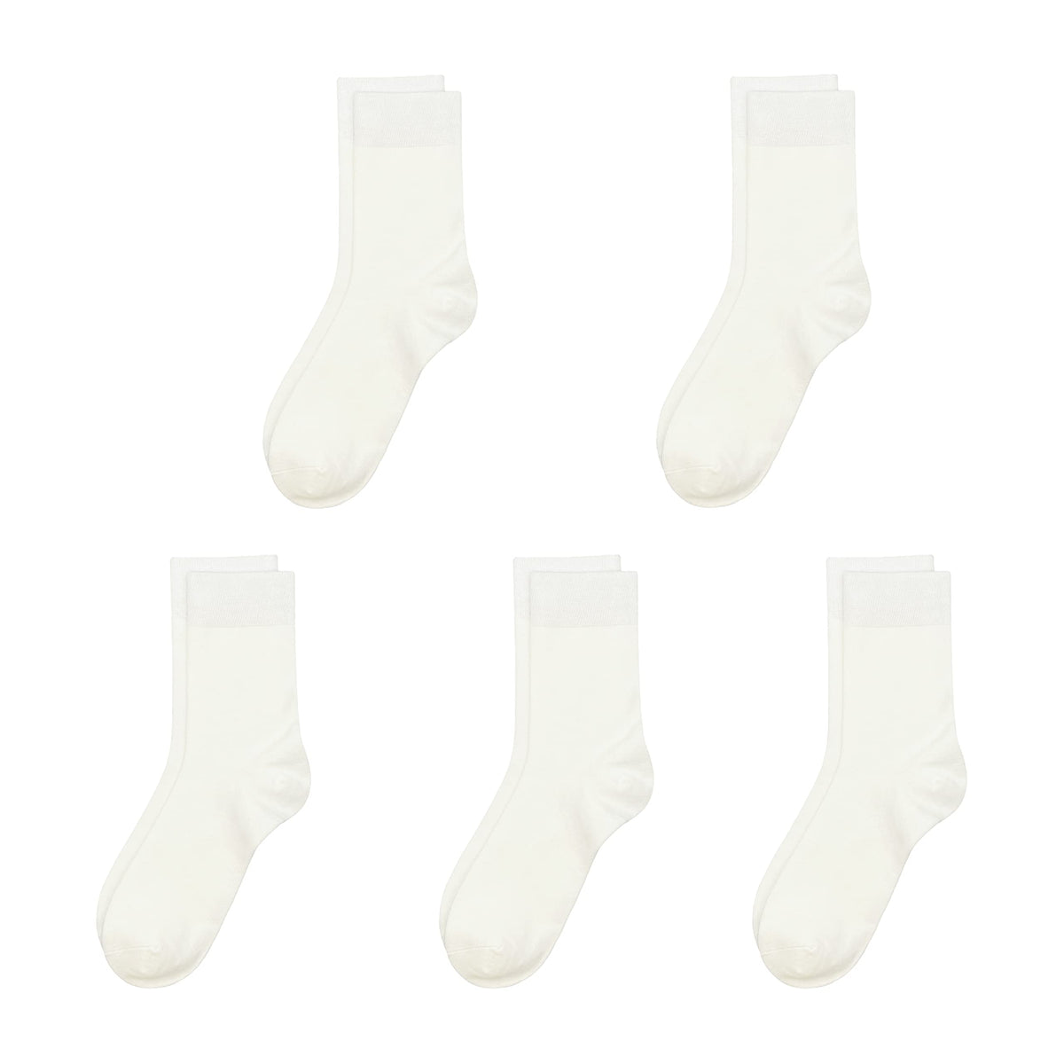 SERISIMPLE Viscose Bamboo Kids Crew Socks School Anti Odor Socks for Boys Girls Uniform Light Weight Flat Seam Socks 5 Pairs