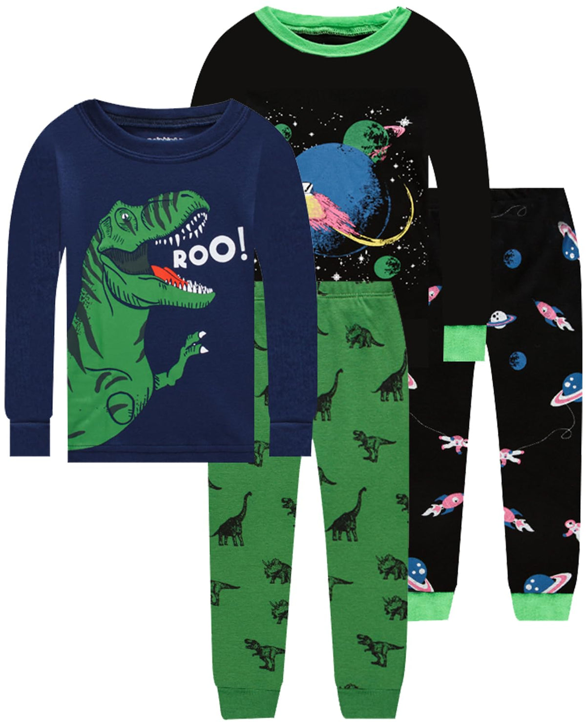 Dolphin&Fish Boy Pajamas Toddler Kids Pjs Set Cotton Soft Clothes Sleepwear