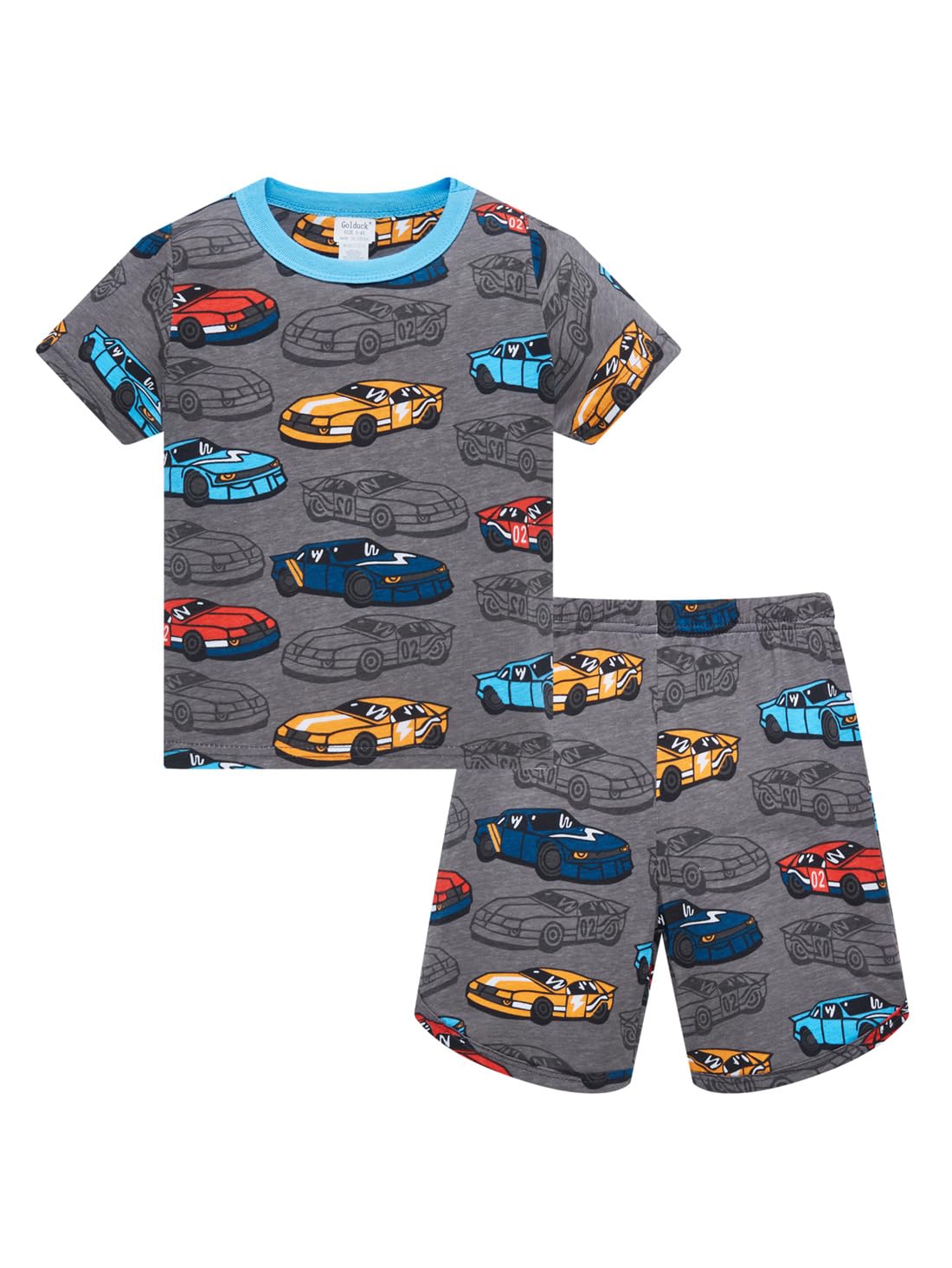 Kids Boys' Pajama Set Short Sleeve T-Shirt+Shorts Car Fire Truck Cartoon Print Little Kid 100% cotton clothing