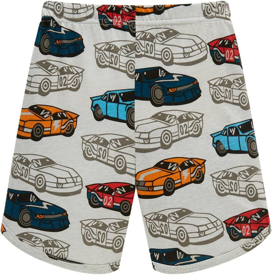 Kids Boys' Pajama Set Short Sleeve T-Shirt+Shorts Car Fire Truck Cartoon Print Little Kid 100% cotton clothing