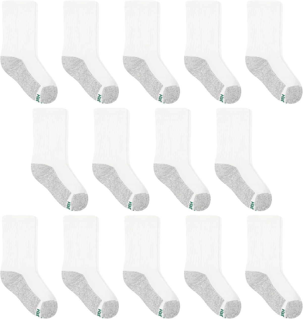 Hanes Boys' Socks Pack, Double Tough Moisture Wicking Ankle, Crew, No Show Socks, 12 & 14 Pair Packs