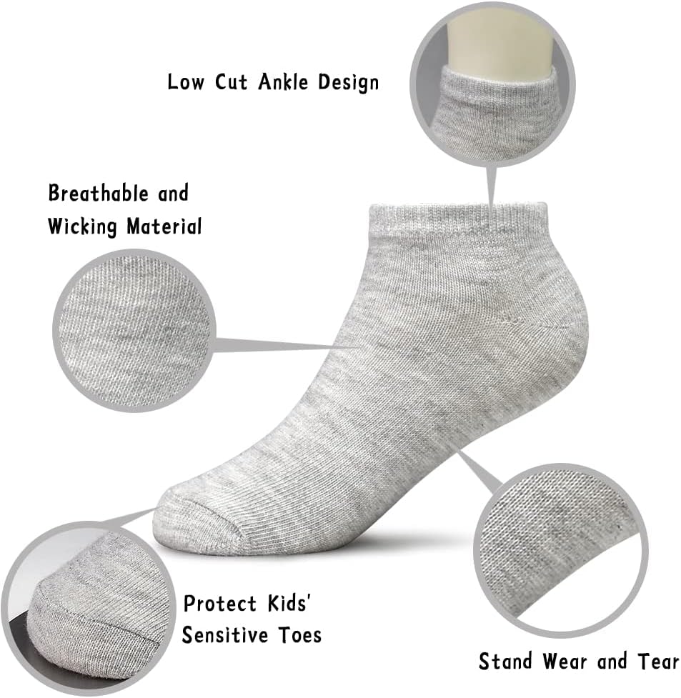 Kids Socks - 25 Pairs Toddler Ankle Socks Set (1-14 Years Old)