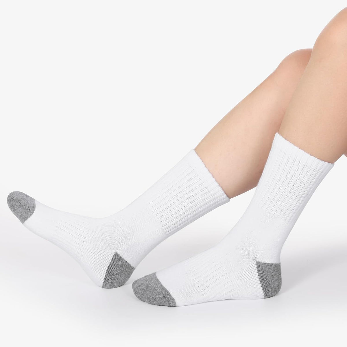 BOOPH Kids Boys Girls Athletic Crew Socks Thick Cotton Socks 5-14 Years