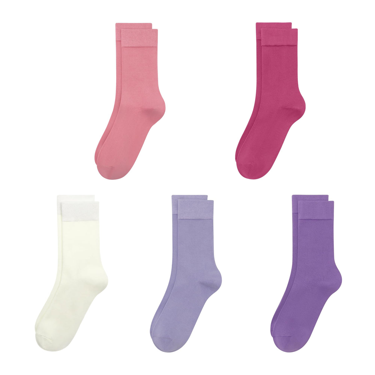 SERISIMPLE Viscose Bamboo Kids Crew Socks School Anti Odor Socks for Boys Girls Uniform Light Weight Flat Seam Socks 5 Pairs