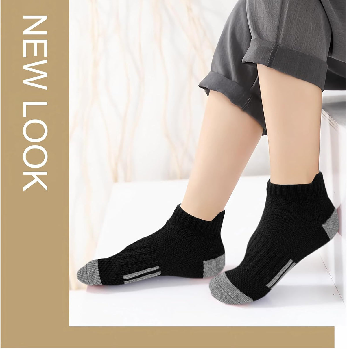 Bemeol Boys Socks 18 Pairs Ankle Socks Boy Running Athletic Sock Low Cut Ankle Sock for Little Big Kids