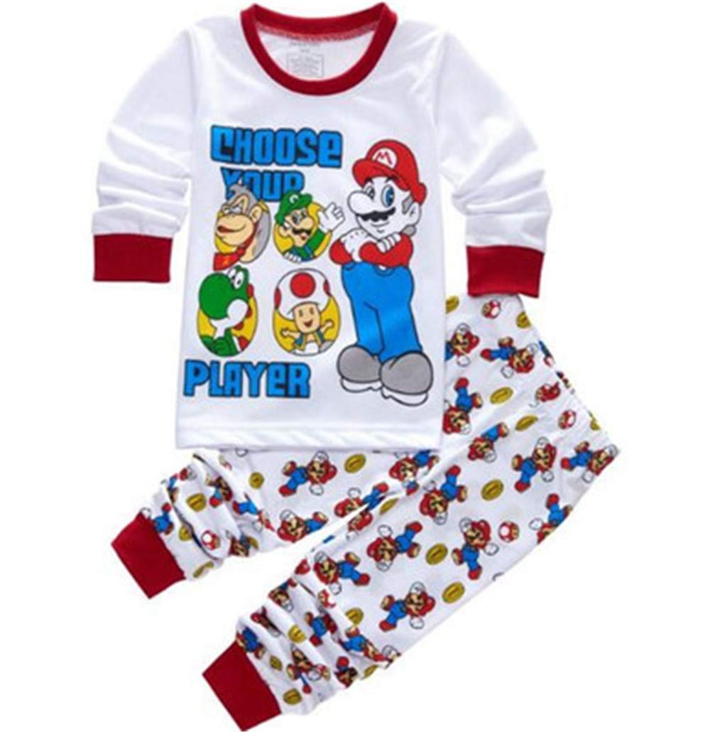 Toddler Boys Long Sleeve Rocket Dinosaur Pajamas Sets Pjs Cotton Sleepwear Infant Kids