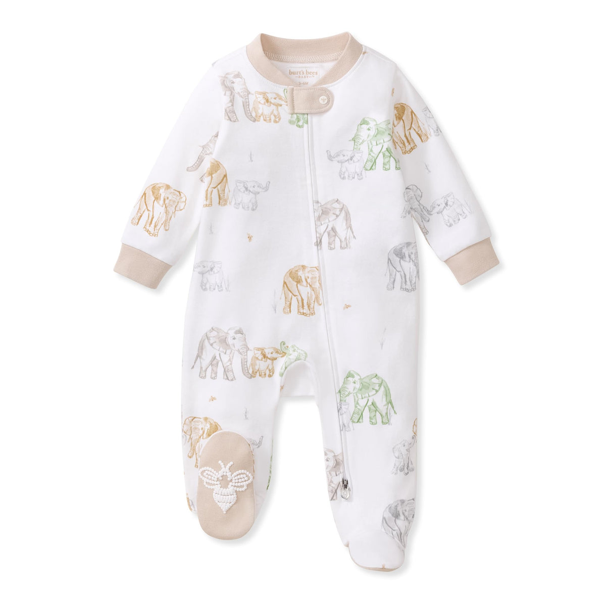 Burt's Bees Baby Boys Footless Pajamas, Sleep and Play Loose Fit, 100% Organic Cotton Soft One-piece PJs, Sizes NB to 6-9 Months