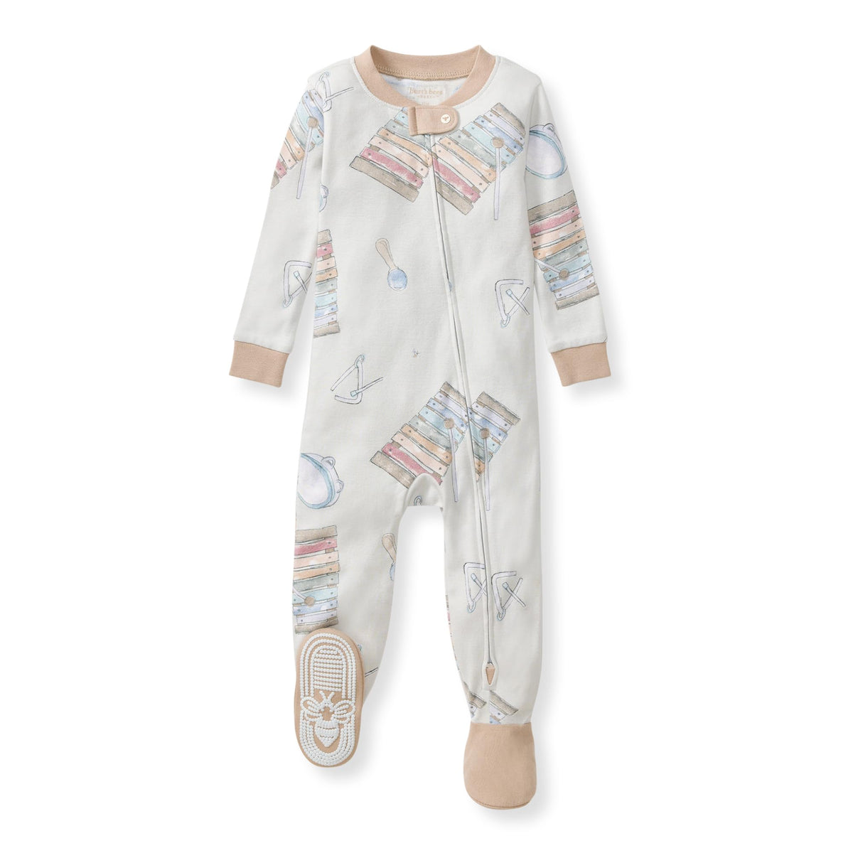 Burt's Bees Baby Boys Footless Pajamas, Sleep and Play Loose Fit, 100% Organic Cotton Soft One-piece PJs, Sizes NB to 6-9 Months