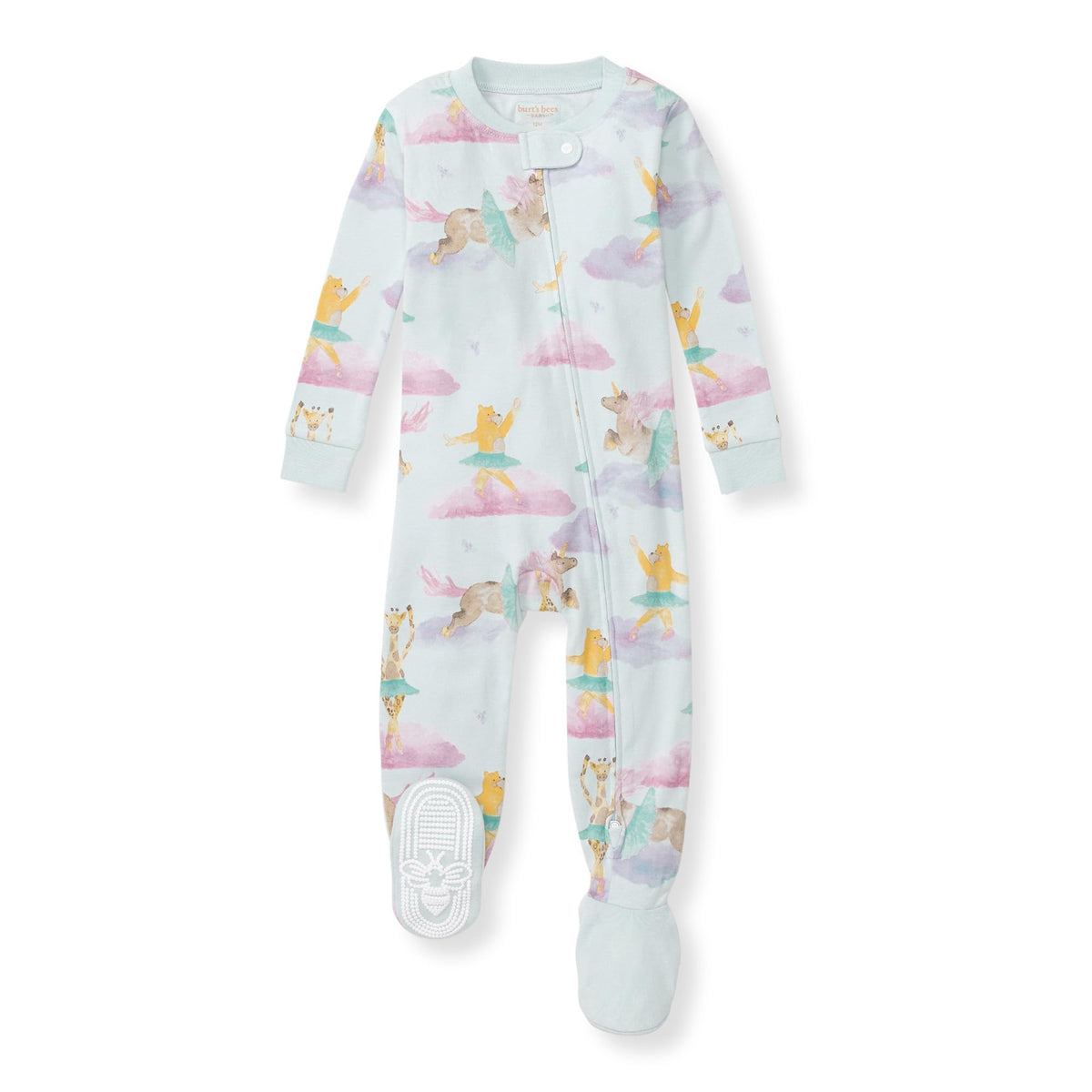 Burt's Bees Baby Boys Footless Pajamas, Sleep and Play Loose Fit, 100% Organic Cotton Soft One-piece PJs, Sizes NB to 6-9 Months