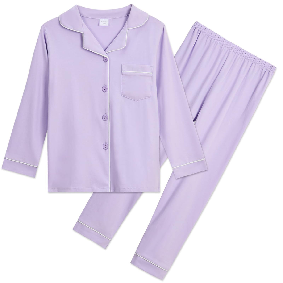 Aablexema Unisex Kids Pajamas Set Button-Down Long Sleeve for Boys Girls