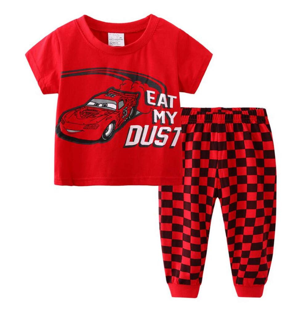 Toddler Boys Long Sleeve Rocket Dinosaur Pajamas Sets Pjs Cotton Sleepwear Infant Kids