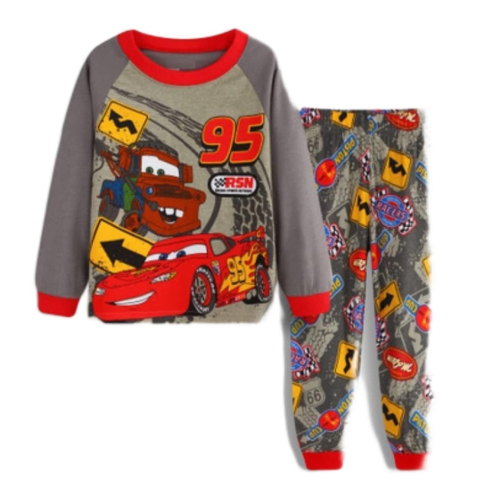 Toddler Boys Long Sleeve Rocket Dinosaur Pajamas Sets Pjs Cotton Sleepwear Infant Kids
