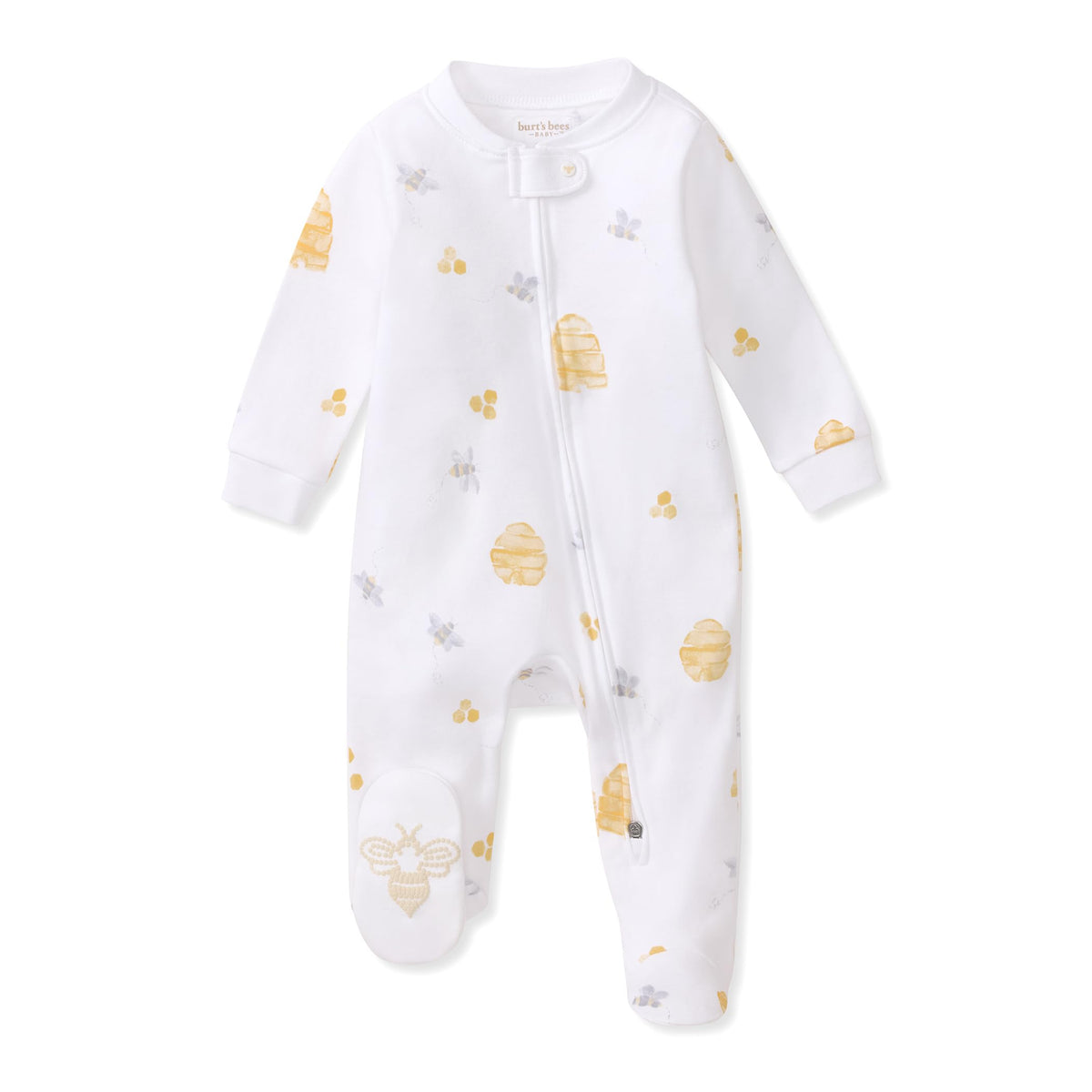 Burt's Bees Baby Boys Footless Pajamas, Sleep and Play Loose Fit, 100% Organic Cotton Soft One-piece PJs, Sizes NB to 6-9 Months