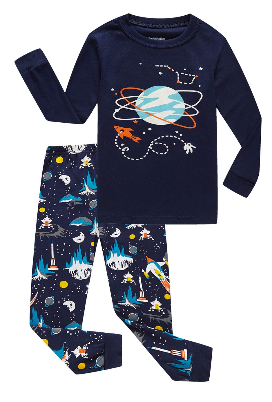 Family Feeling Little Big Boy Pajamas Sets 100% Cotton Pjs Kids Jammies
