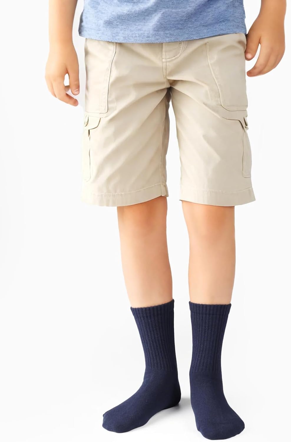 COTTON DAY Unisex School Kids Boys Girls Soft Combed Cotton Athletic Socks