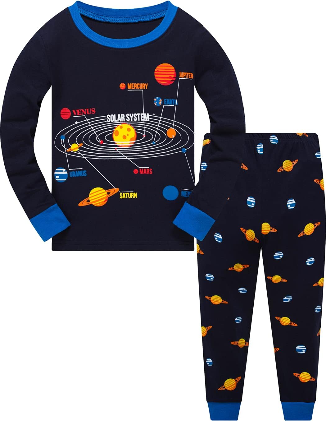 Toddler Boys Pajamas Set 100% Cotton Winter Warm 2 Piece Long Sleeve Pjs