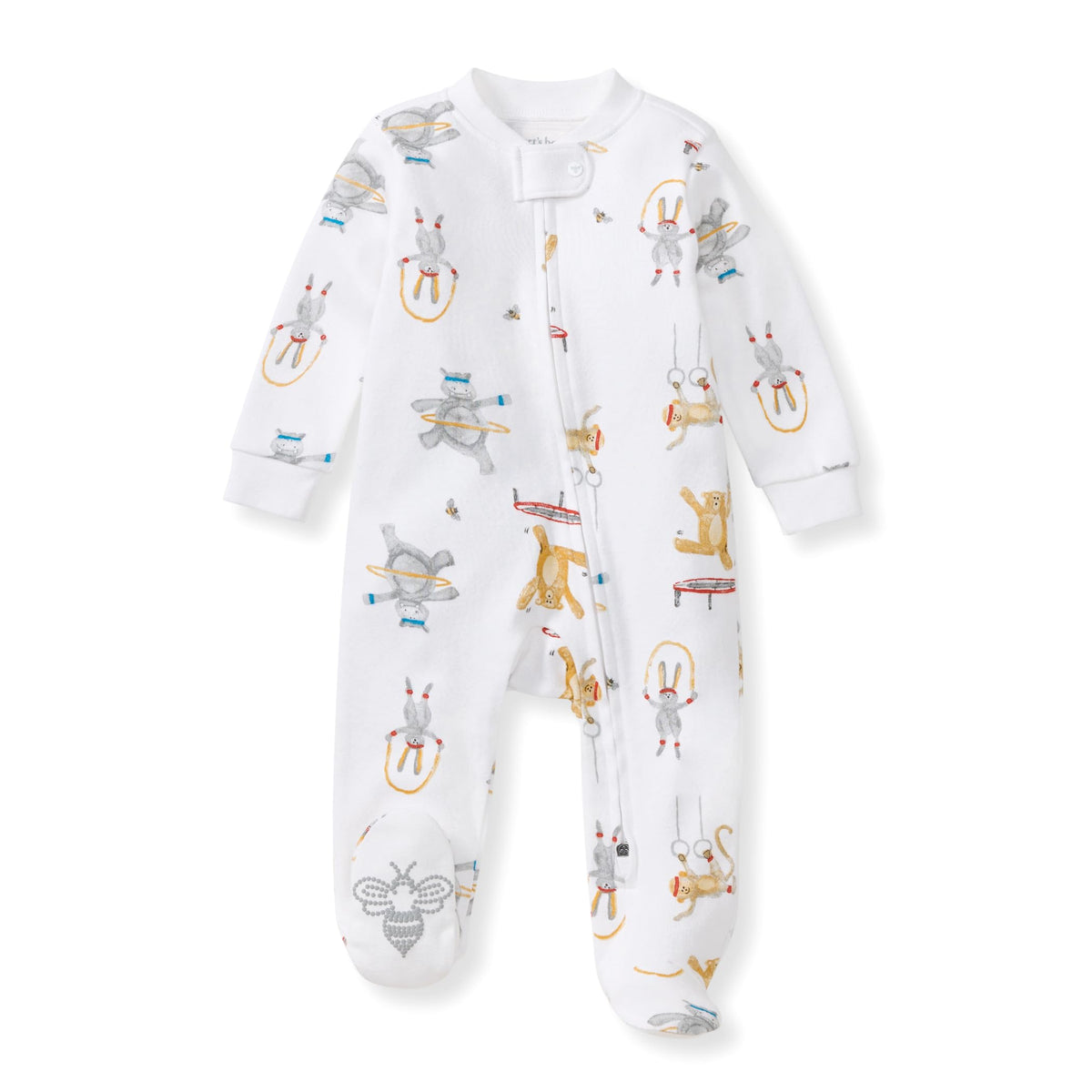 Burt's Bees Baby Boys' Organic Cotton, Sleep and Play Footed Pajamas