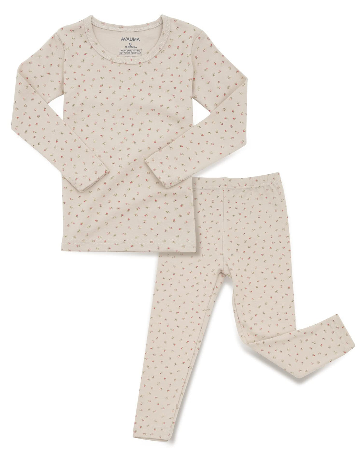 AVAUMA Baby Boys Girls Pajama Set 6M-7T Kids Cute Toddler Snug fit Pattern Design Pjs Cotton Sleepwear