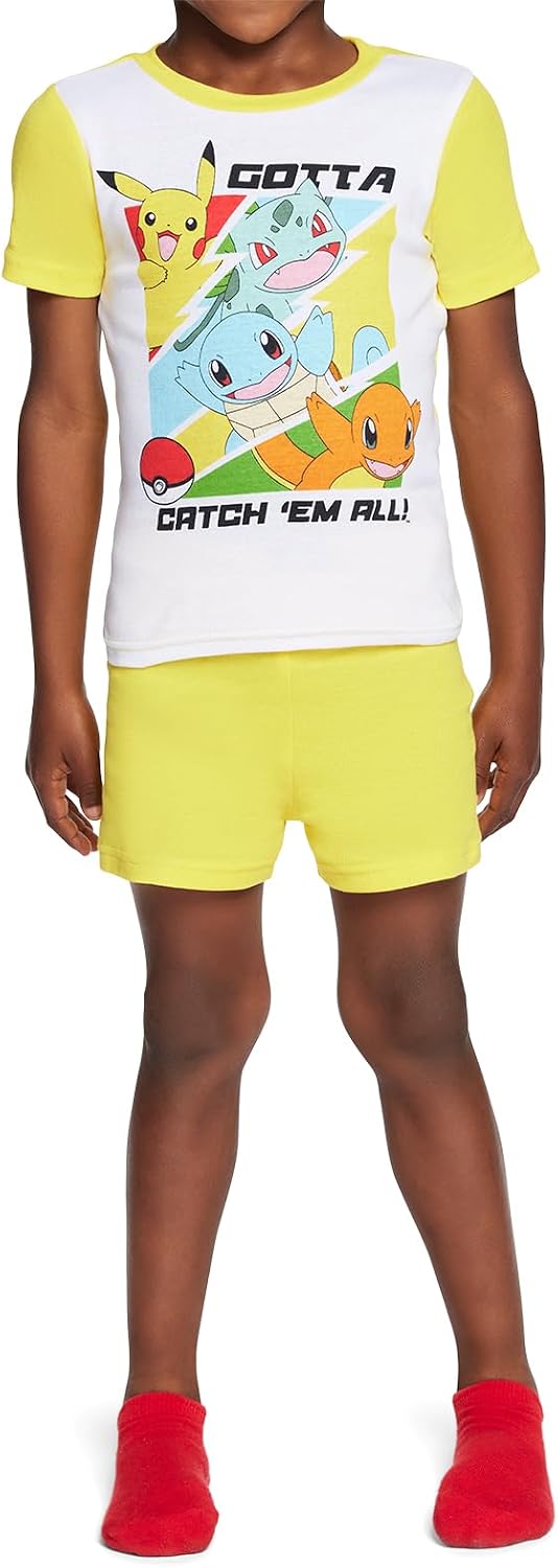 Pokémon Boys' 6-piece Snug-fit Cotton Pajama Set, Matching Pajamas