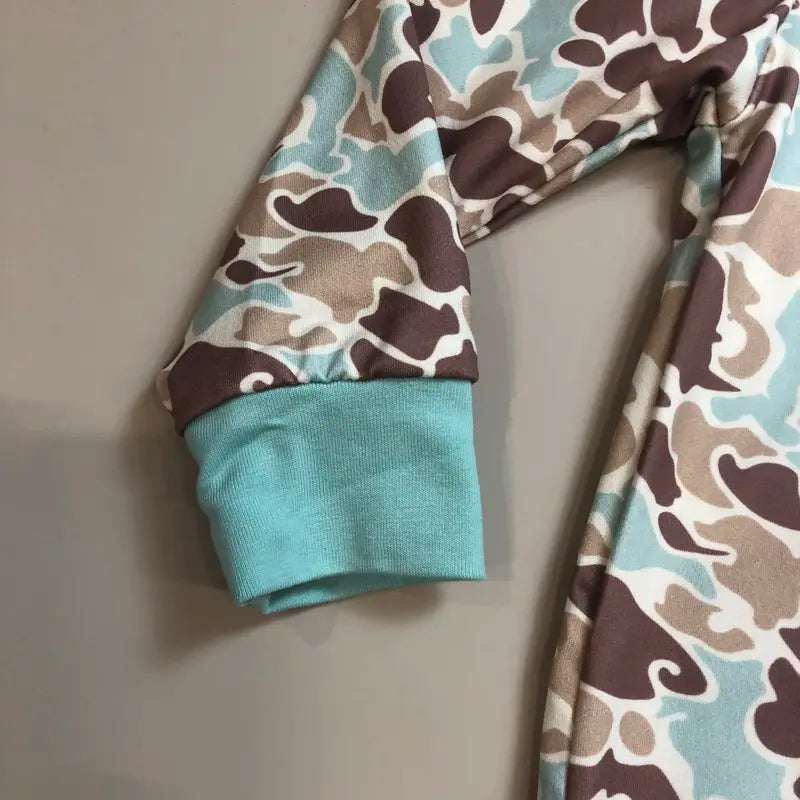 Kids Boy Winter Outfit Mama's Boy Outfit Green Camo Clothing Set Hunting Clothes BLP1336