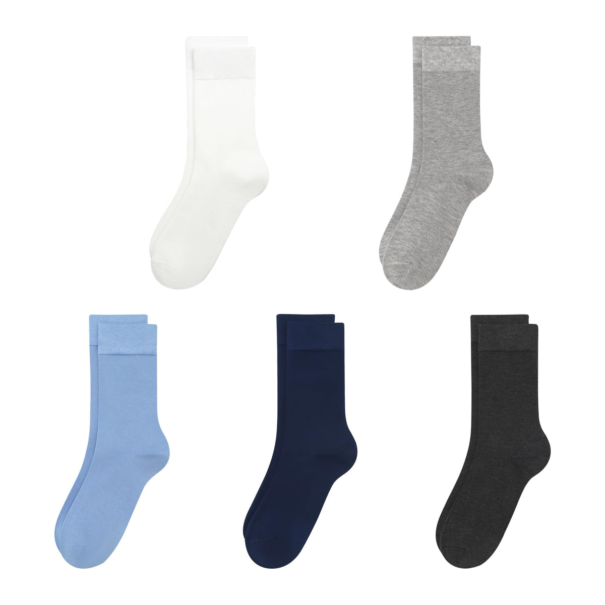 SERISIMPLE Viscose Bamboo Kids Crew Socks School Anti Odor Socks for Boys Girls Uniform Light Weight Flat Seam Socks 5 Pairs