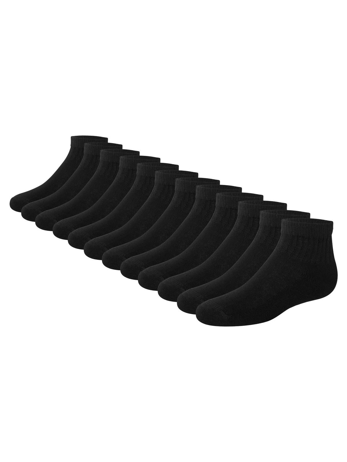 Hanes Boys' Socks Pack, Double Tough Moisture Wicking Ankle, Crew, No Show Socks, 12 & 14 Pair Packs