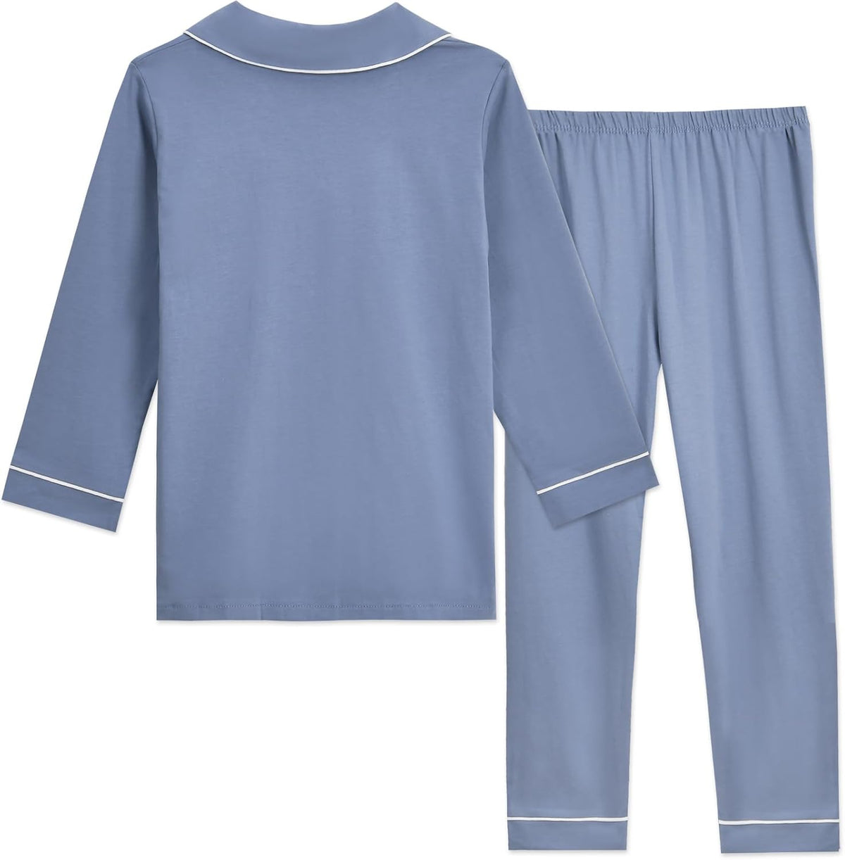 Aablexema Unisex Kids Pajamas Set Button-Down Long Sleeve for Boys Girls